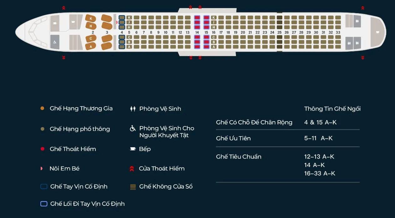 Sơ đồ ghế ngồi A321neo