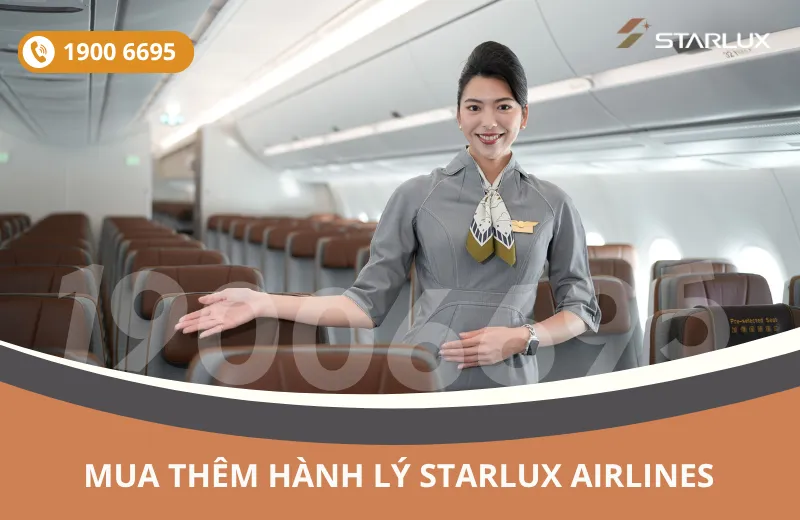 Mua thêm hành lý STARLUX Airlines đi Philadelphia Mỹ