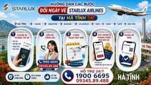 Đổi ngày vé STARLUX Airlines tại Hà Tĩnh